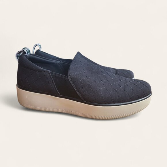 Traq by Alegria Shoes - Alegria Traq Mindy Black Aztec Quilted Slip On Chunky Shoes Womens EU 41/US 10.5